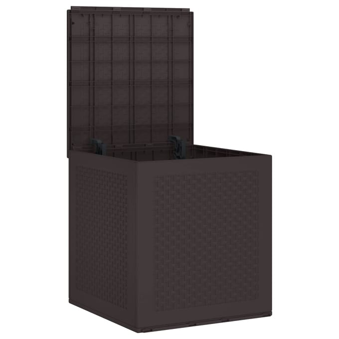 vidaXL - Opbergbox - met - opslag - Bruin - 55 - x - 53 - x - 57 - cm - Polypropyleen