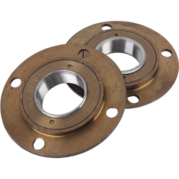 2 Pièces Volant Moteur Acier 4 Trous Sans Dent Roue Libre Monovitesse avec Écrous et Vis pour Électrique gray