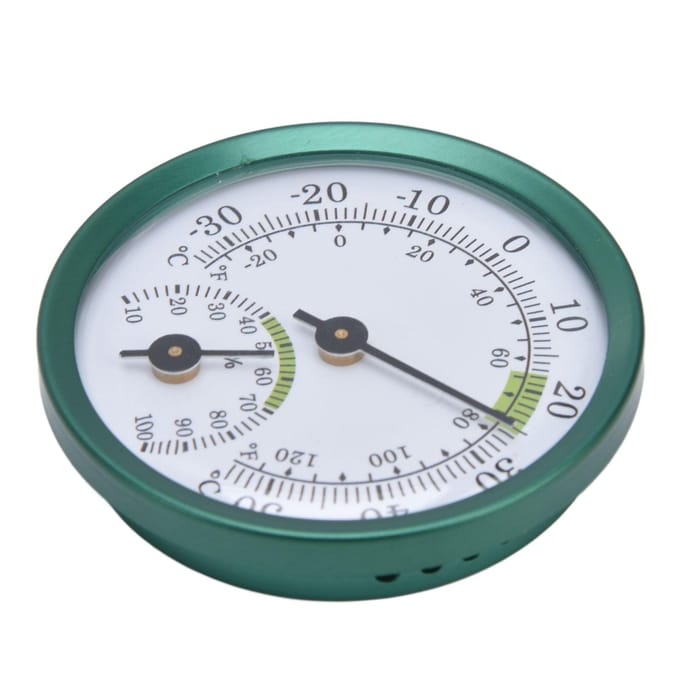 Mini Temperatuur Vochtigheid Meter Wandmontage Dunne Transparante Wijzerplaat Groot Scherm Temperatuur gray