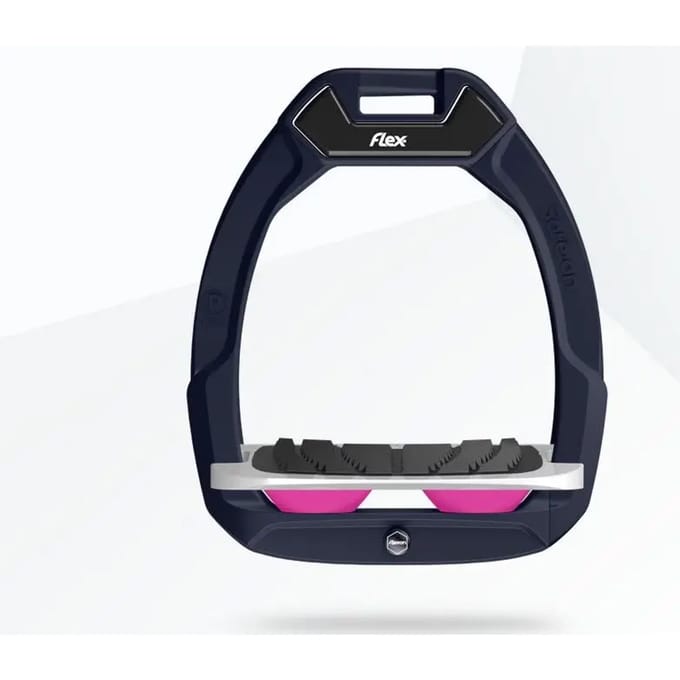 Beveiligings stijgbeugels Paardenrijden Hellend Grip Bruin/Grijs/Roze Flex-On Safe-On