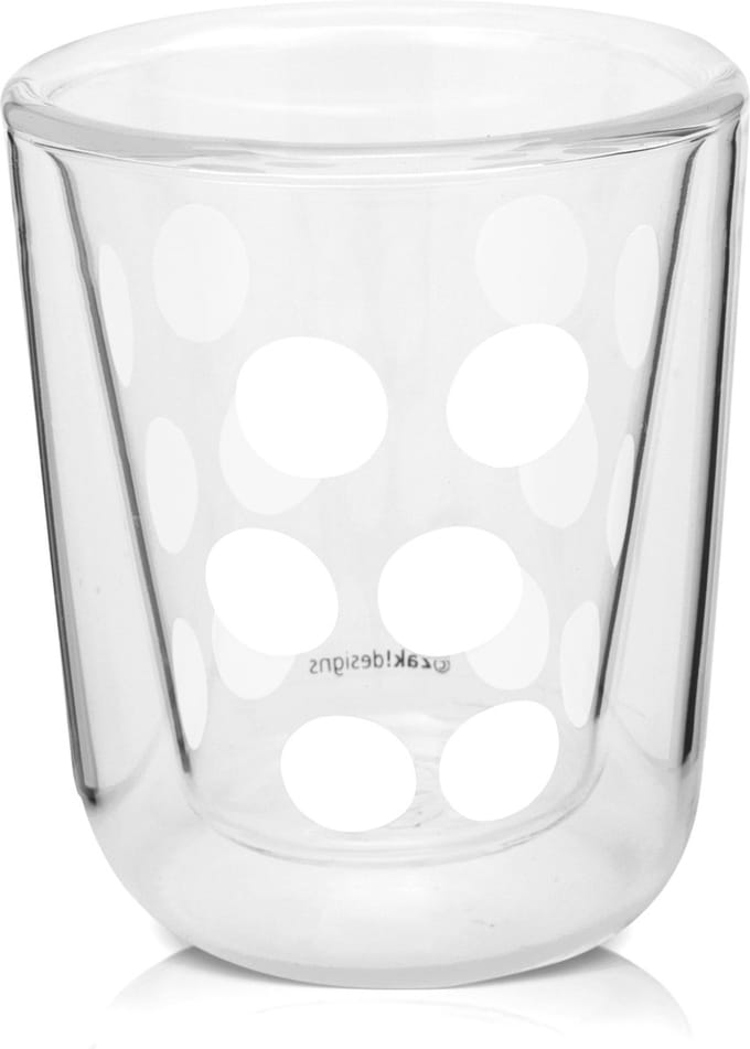 Zak!Designs DotDot Espressobeker - Dubbelwandig - 7,5 cl - Wit
