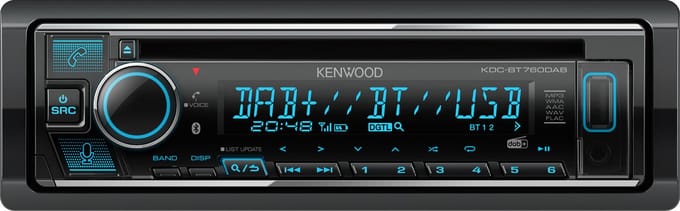 Kenwood KDC-BT760DAB Autoradio enkel DIN DAB+ tuner, Bluetooth handsfree, Aansluiting voor stuurbediening