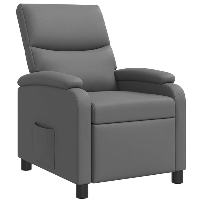 vidaXL - Recliner - Grijs - Kunstleer