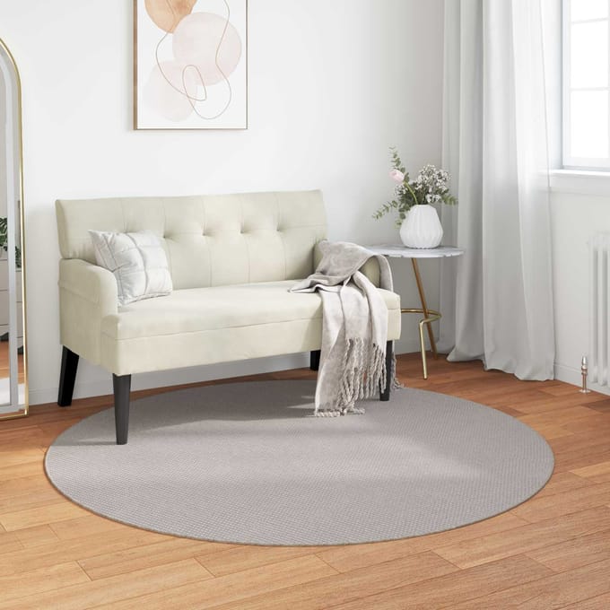 vidaXL - Binnen - kleed - LUGO - Crèmekleurig - Ø - 200 - CM - Polyester