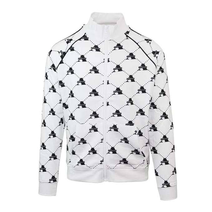 Aquascutum Heren Funnel Neck Raglan Track Jacket (Wit)