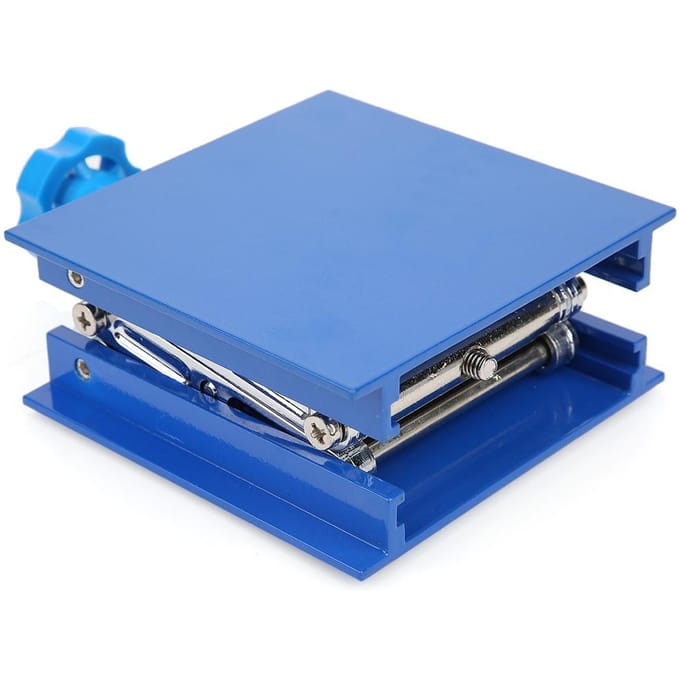 100 X 100mm Blauw Geëlektroplateerd Aluminium Laboratorium Hefplatform Stand Rek Schaarheffer Lifter gray