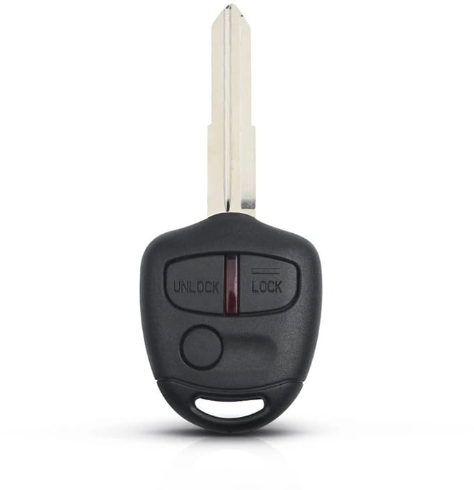 XEOD Autosleutelbehuizing - sleutelbehuizing auto - sleutel - Autosleutel / Geschikt voor: Mitsubishi 3 knops