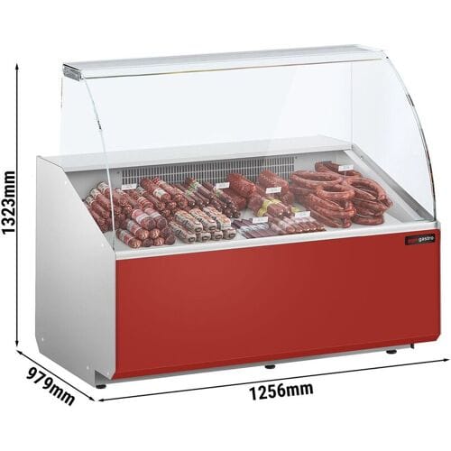 GGM Gastro Kühltheke - 1300mm - Frontblende Dunkelrot