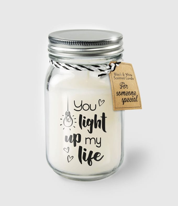 Black & White geurkaars - Light up my life