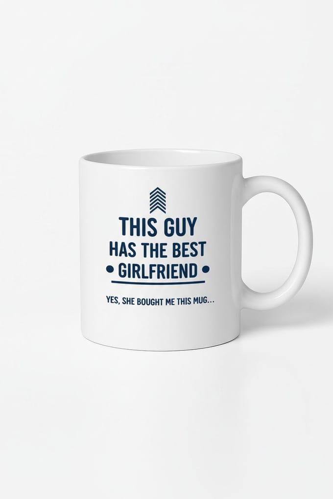 Mok 'This Guy Has The Best Girlfriend' | Grappig Cadeau Vriend | Keramische Koffiebeker