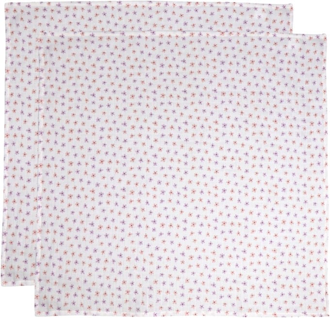 MamaLoes Bloemen 120 x 120 cm Hydrofiel Multidoek 2 Stuks