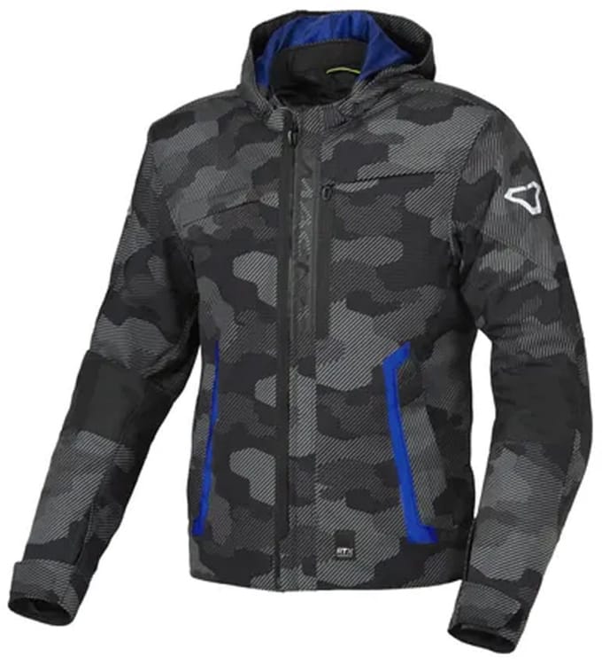 Macna Riggor Textile Waterproof Jas Zwart Blauw - Jas
