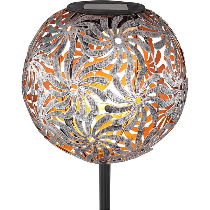 Globo LED solarlamp 33632 met metalen bol, zilver