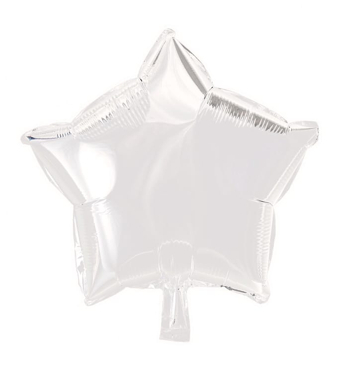 Folieballon ster wit 46 cm