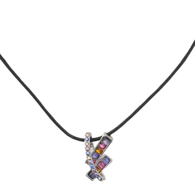 Behave ketting - Gekleurde asymmetrische hanger - Nikkelvrij - Modeaccessoire