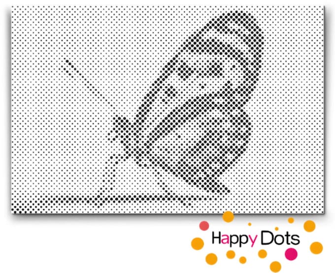 HappyDots DOT Painting Vlinders 18 – 20x30 cm – Zwart