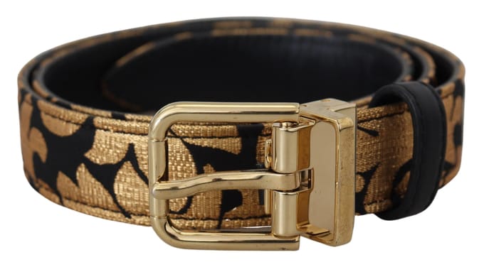 Dolce & Gabbana Multikleur Jacquard Leren Logo Gesp Riem