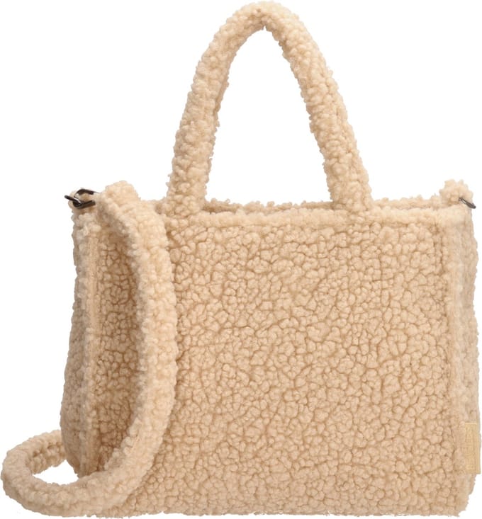 Beagles Navarra Hand & Schoudertas Teddy Soft Trendy Bag - Crème