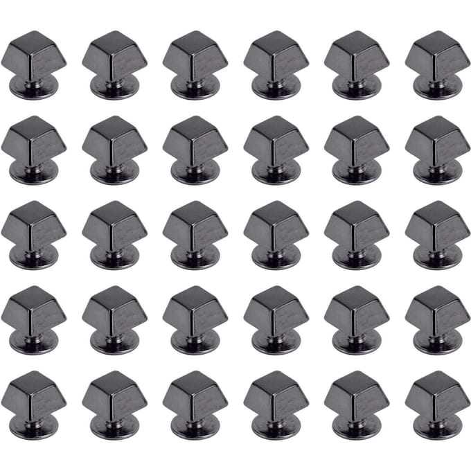 30 Ensembles Rivets Trapézoïdaux 8mm Alliage de Zinc Rivets Décoratifs avec Vis en Fer 6mm pour Sacs à Main Chaussures grise