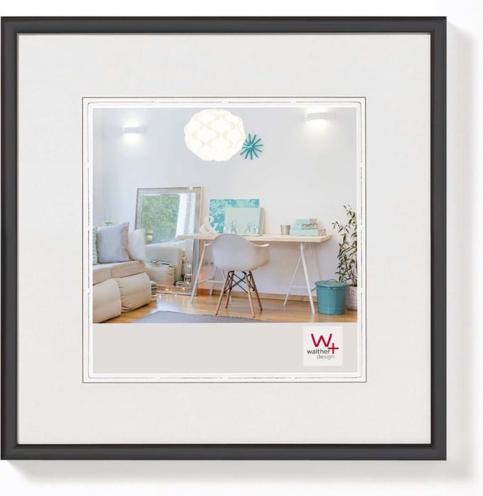 walther+ design KV330B Wissellijst Papierformaat: 30 x 30 cm (b x h x d) 31 x 31 x 1.4 cm Zwart