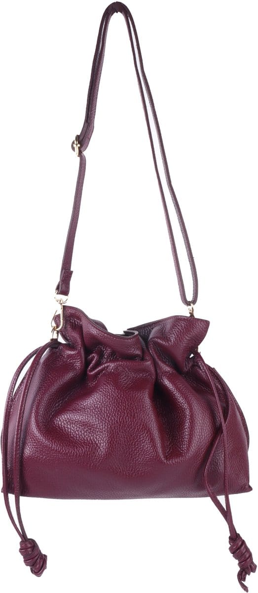 Giuliano lederen schoudertas Anisa - Made in Italy - Bordeaux