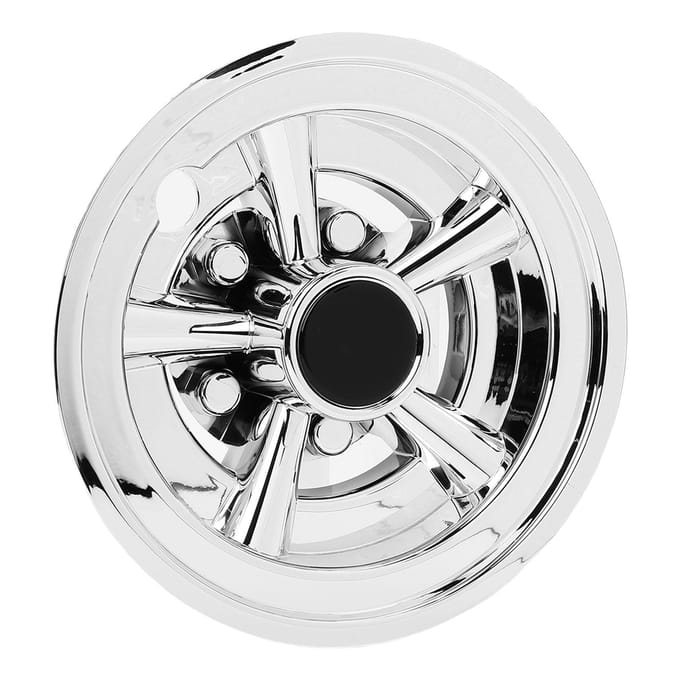 4PCS Enjoliveurs de Roue pour Voiturette de Golf SS Universels 8 Pouces Chrome Argenté Remplacement pour E Z GO black