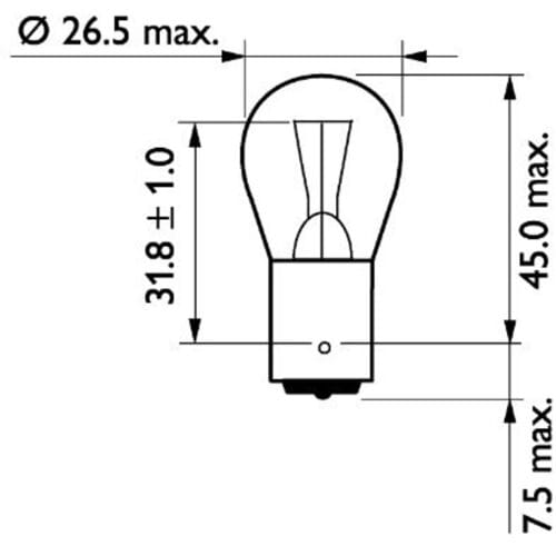 Gloeilamp, dagrijlicht PHILIPS 13498CP