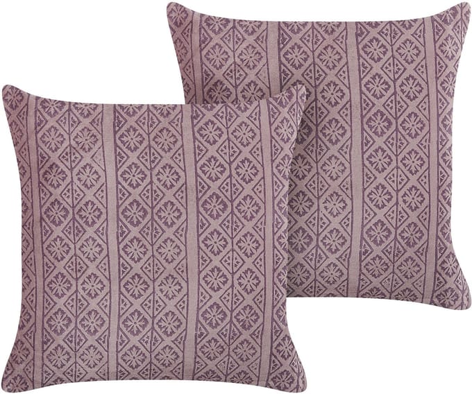 SILYBUM - Sierkussen set van 2 - Roze - 45 x 45 cm - Fluweel