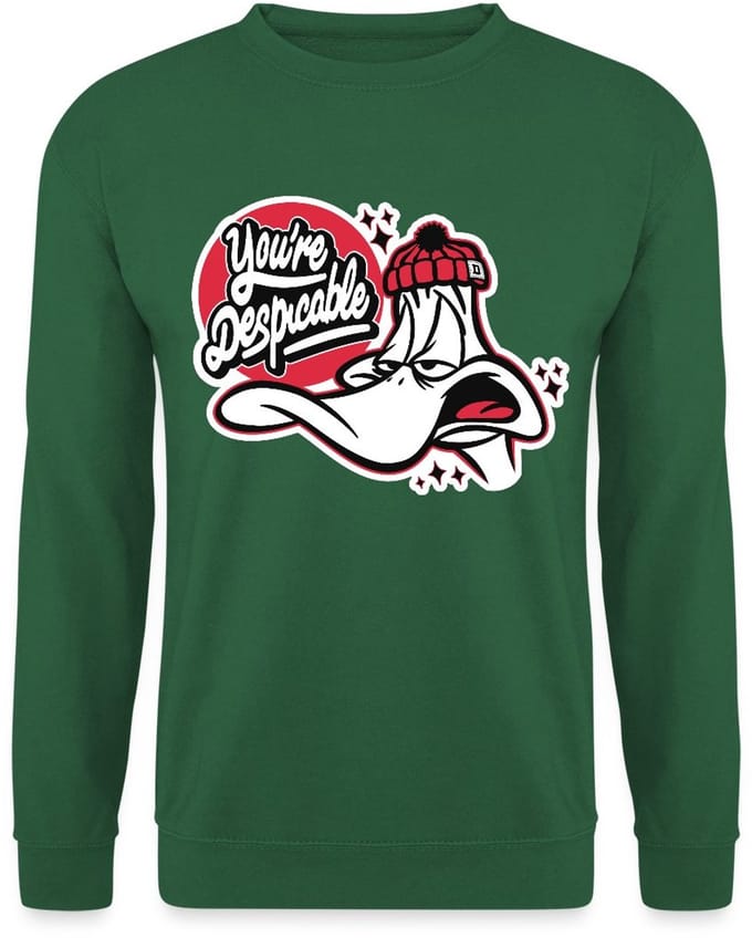 Looney Tunes Daffy Duck Despicable Sweater Heren