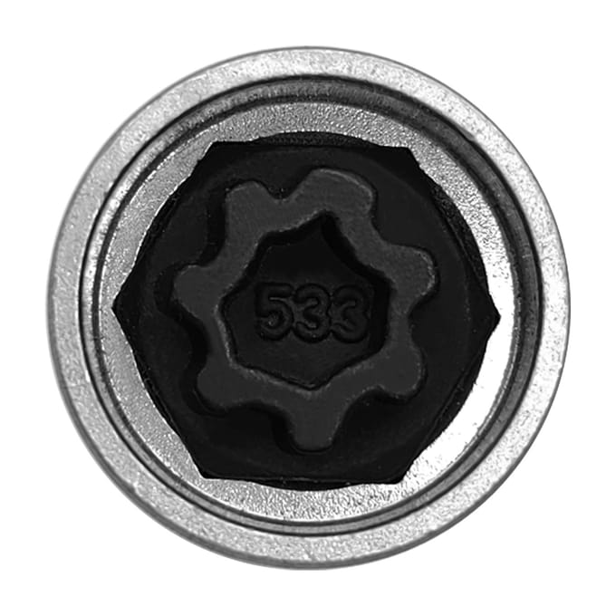 Vervanging voor Volkswagen Security Master Locking Wheel Moer Sleutel 533 Anti-diefstal Schroef Dopsleutel 533 zilver