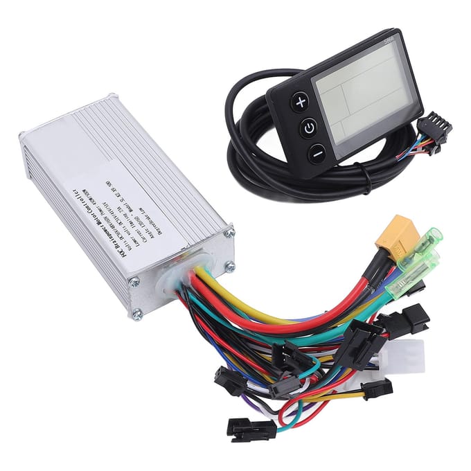 Elektrische Borstelloze Controller Kit 36V 48V 60V 450W 500W Sinusgolf Aluminiumlegering Elektrische Controller met S866 LCD black