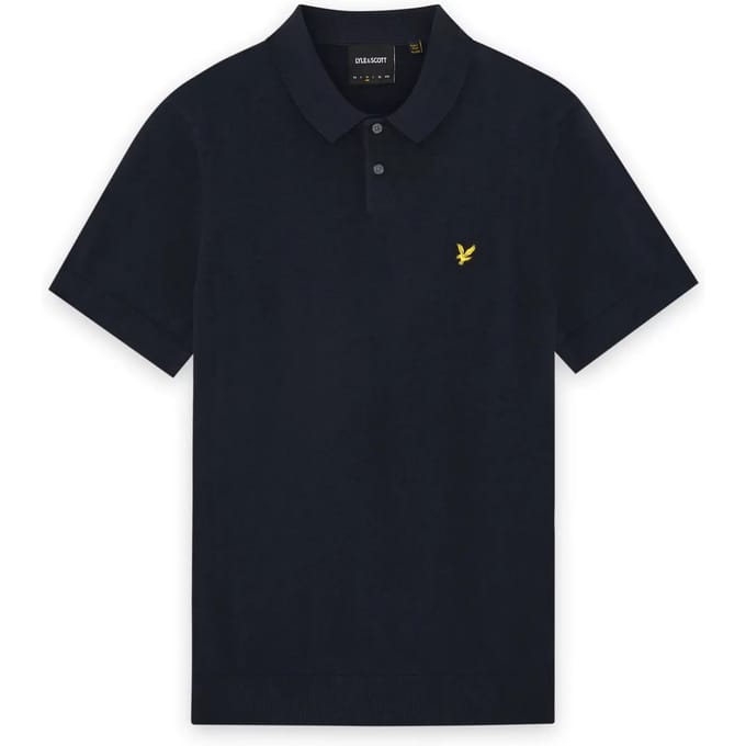 Polo Shirt Korte Mouw Lyle &amp; Scott Katoenen gebreide polo met korte mouwen