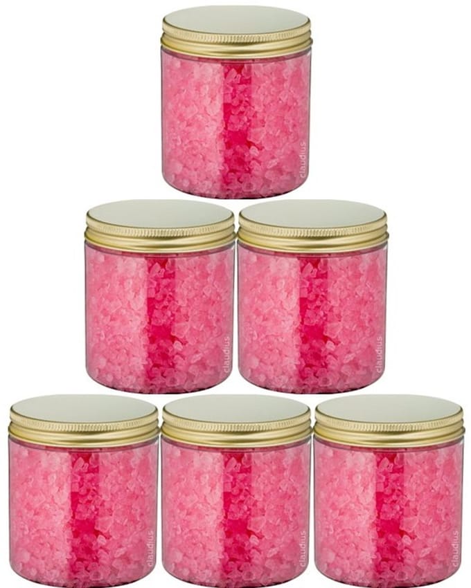 Claudius Badzout Rozen - 300 gram - Pot met gouden deksel - set van 6 stuks