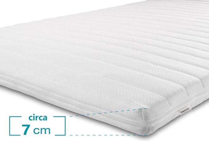 EasyBedden® Topdekmatras Medium Koudschuim 100x190  circa 7 cm