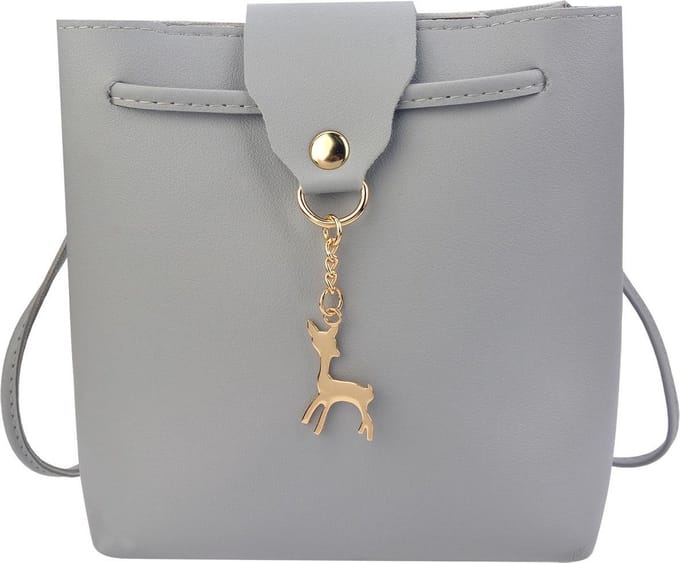 Tas | 18*19 cm | Grijs | Kunststof | Rechthoekig | Het | Melady | MLBAG0336G