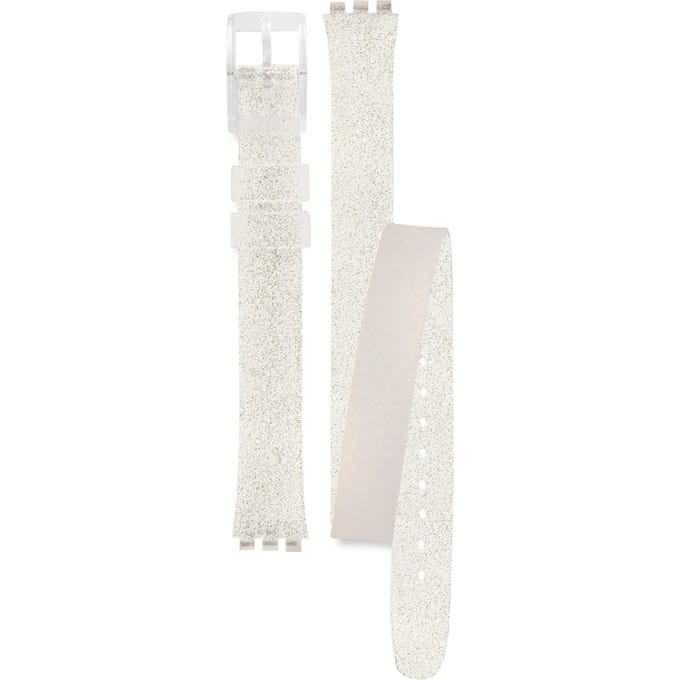 Swatch Plastic - Originals Small (25mm) - L ALK343 LK343 Silver Glistar Horlogeband