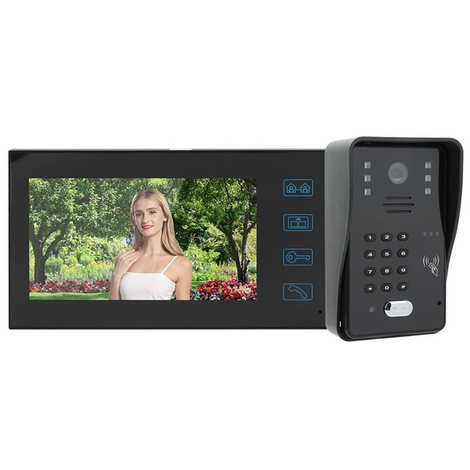 Sonnette vidéo avec écran LCD TFT 7 pouces, télécommande, mot de passe, interphone vidéo étanche