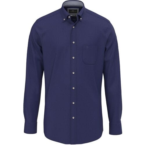 Fynch-Hatton Essential Flannel Overhemd – Navy