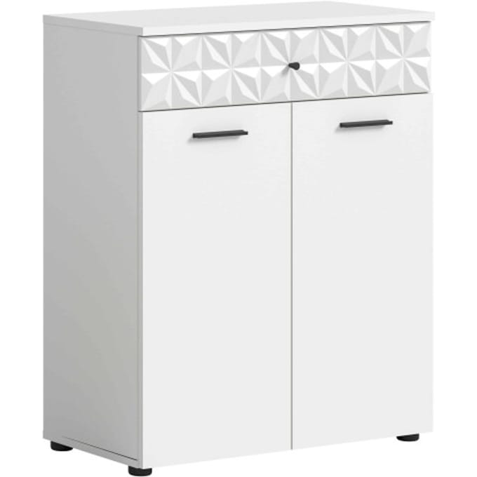 Prisma staande kast breed wit NB wit hoogglans MDF TZ - 37x60x54cm