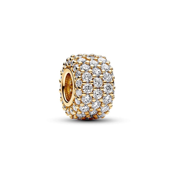 Pandora Bedel Pavé Drie Rijen Verguld 762820C01