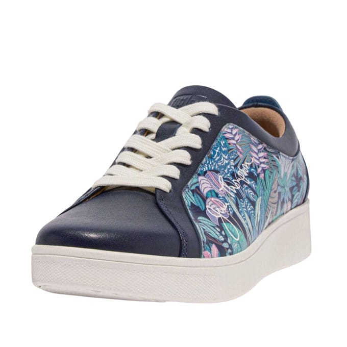Fit Flop Dames Jim Thompson Leren Sneakers (Blauw)