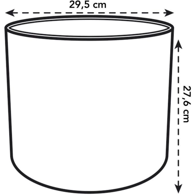 Elho B.for Soft Rond 30 - Bloempot voor Binnen - 100% Gerecycled Plastic - Ø 29.5 x H 27.6 cm - Wit
