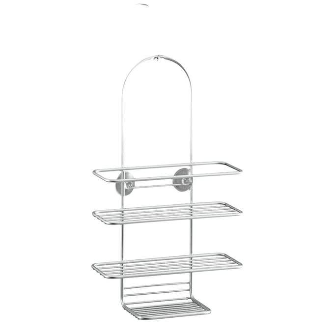Metaltex - Doucherek 3 Etages Reflex - Met Zuignappen - Zilver - 25x11x43 cm