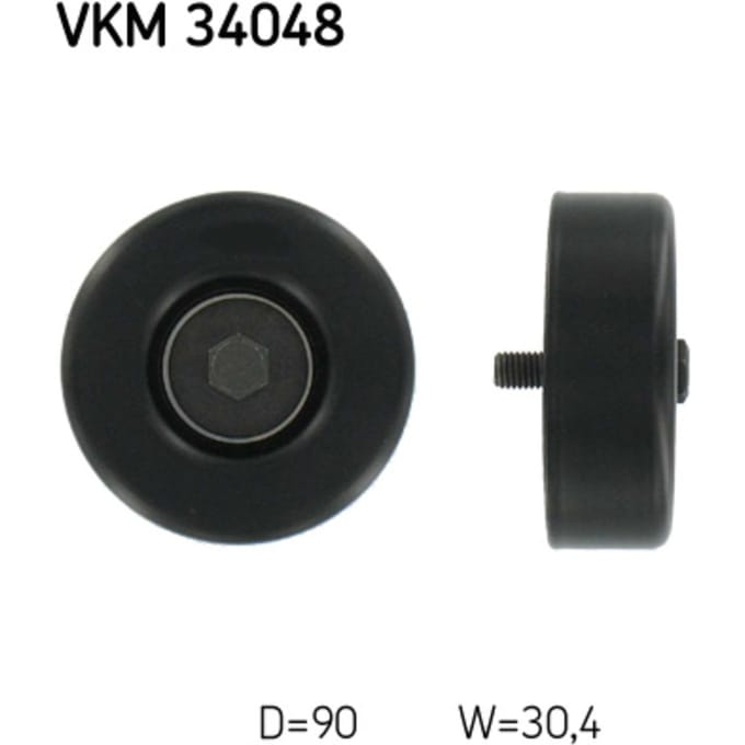 Rondsel/geleiderpoelie, V-riem SKF VKM 34048
