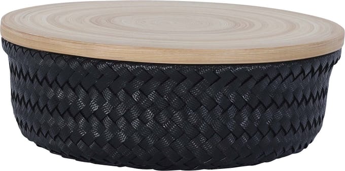 Handed By Wonder S - Opbergmand rond met deksel - zwart