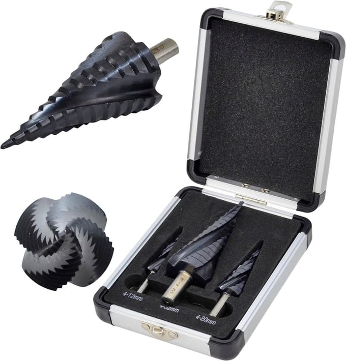 Awtools - Spiraal Stepboor Set - M2-TiAlN - 4-39mm - 3 Stuks
