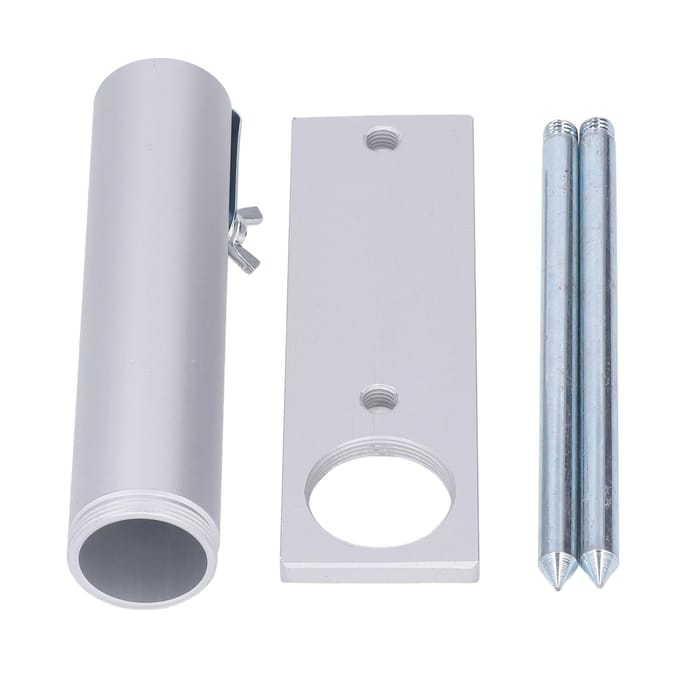 Draagbare Strandparaplu Paal Heavy Duty Aluminiumlegering Zandanker voor Buiten Tuin Gazon white