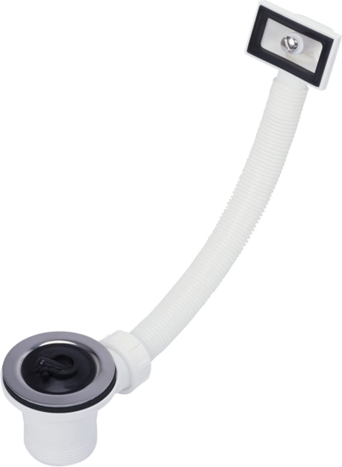 Sanivesk Afvoerplug Inclusief Overloop en Rubberen Plug Buitendraad 6/4"