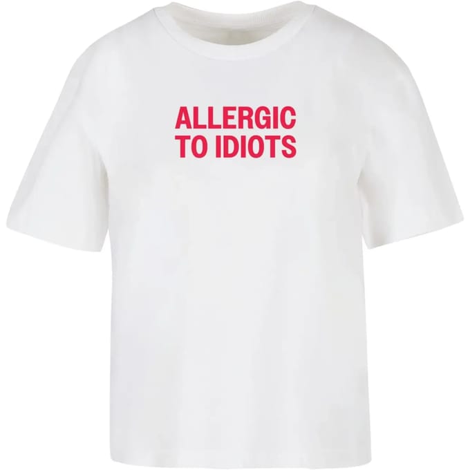 Dames-T-shirt Miss Tee Allergic To Idiots