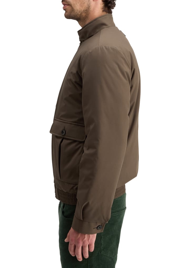 Scotch & Soda Stretch Harrington Softshell Jacket Coffee Size: S | Light Jackets Outlet | Heren | Bruin
